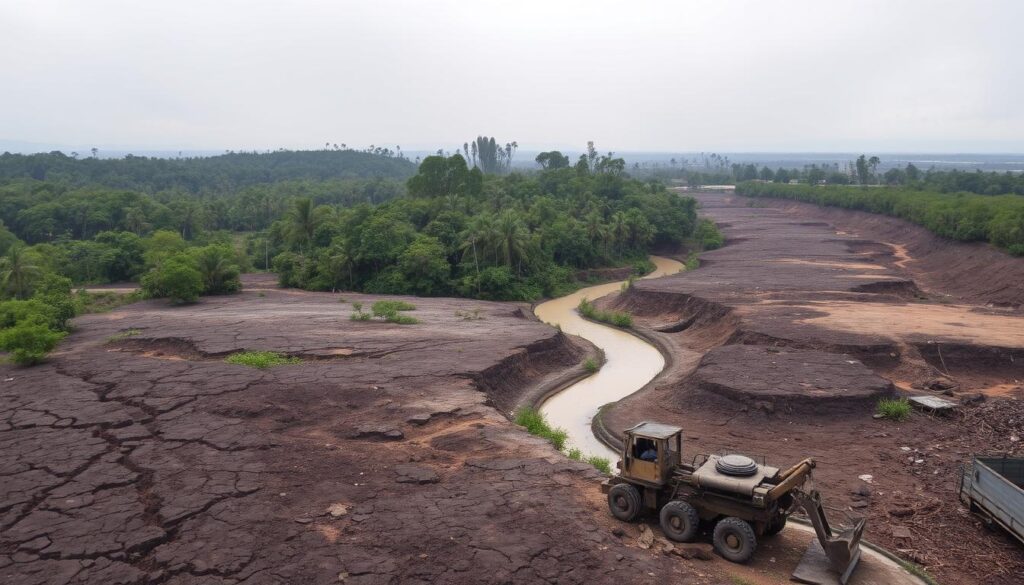 dampak tambang ilegal di Kalimantan