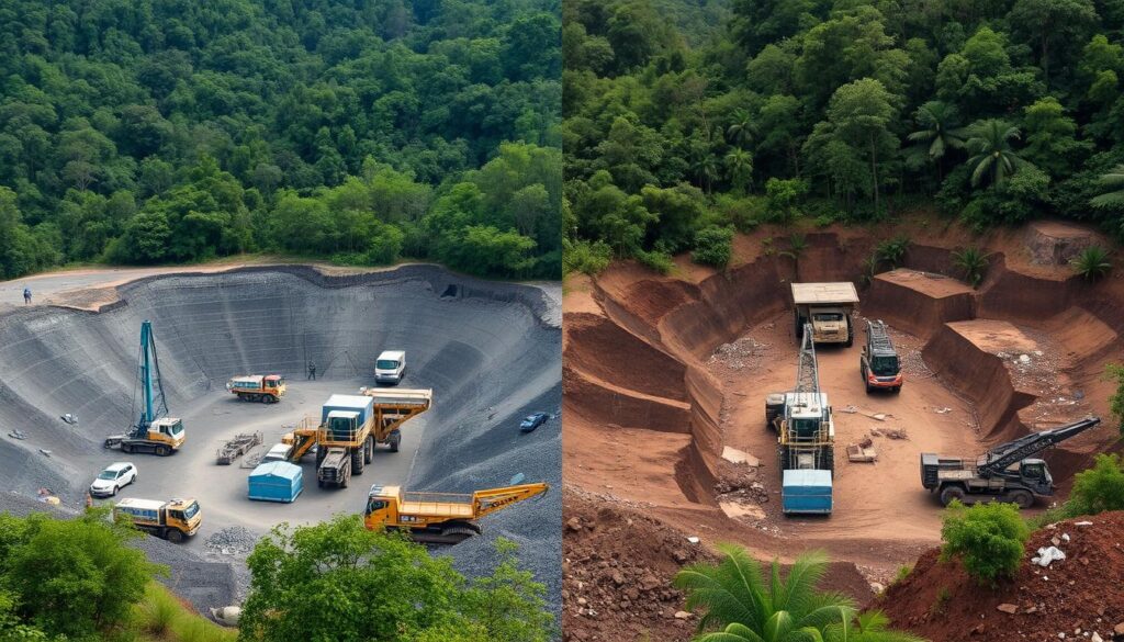 perbandingan tambang legal dan ilegal